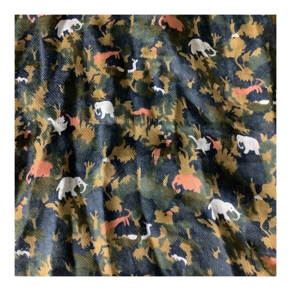 Women's Multicolor Elephant Print Scarf Wrap Lightweight Rectangle Style - Picture 6 of 6